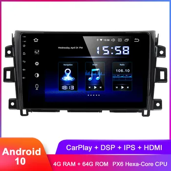 

10.2" IPS Display Android 10 Car Stereo GPS For Navara NP300 2014 2015 2016 2017 In Dash 1 Din Radio FM Carplay DSP Audio Video