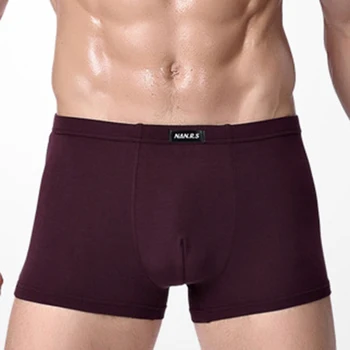 

Men's Boxers Casual Solid Color Breathable Boxer Shorts Comfortable Panties Soft Underpants New Male Modal Underwear Mid Waist