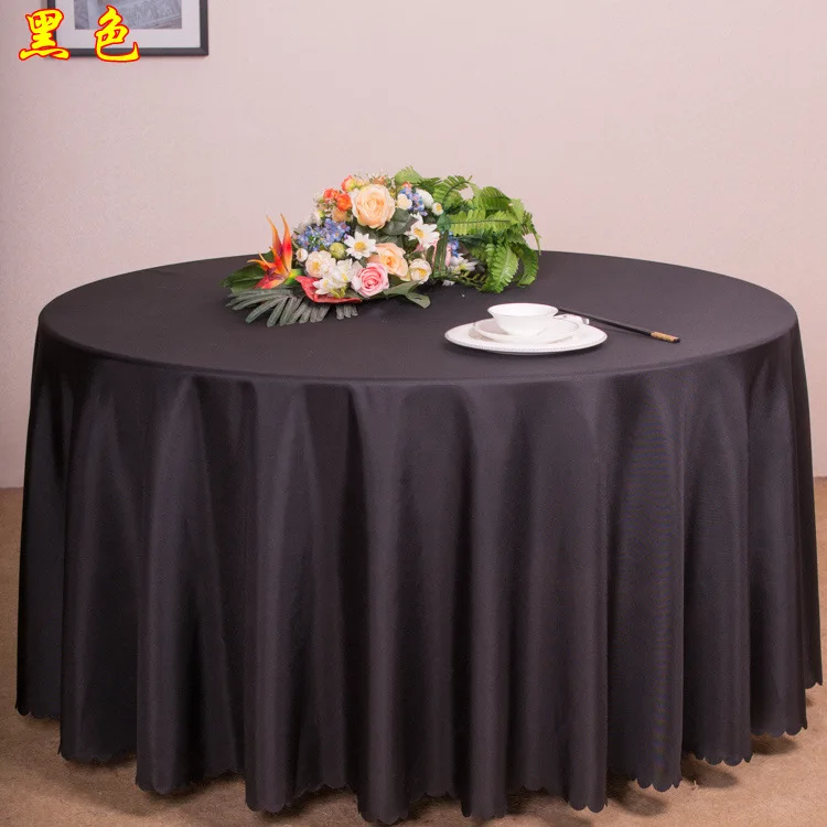 MIHE Solid Color Polyester Fabric Tablecloth Wedding Birthday Party Round/Rectangle Table Cover Desk Cloth ZB12