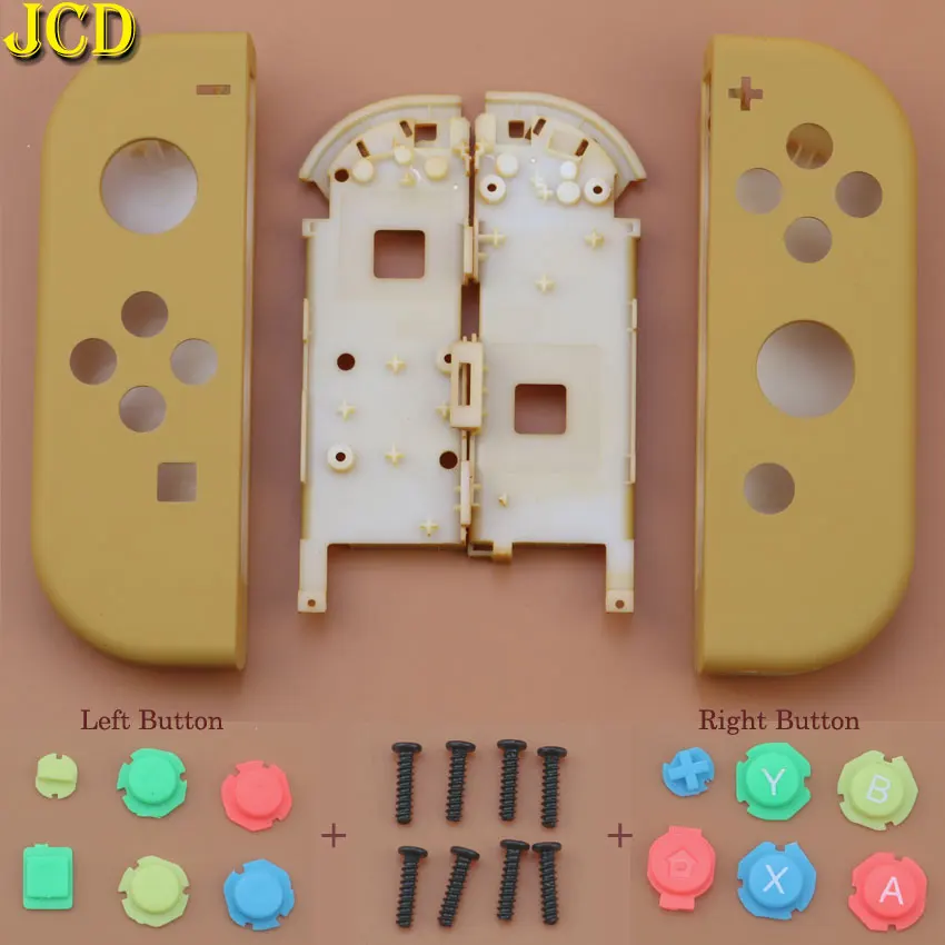 JCD с инструментами корпус оболочка Крышка для переключателя shand NS Joy-Con контроллер защитный чехол W/ABXY Кнопка D-Pad для NX Joy Con - Цвет: G Earth Yellow