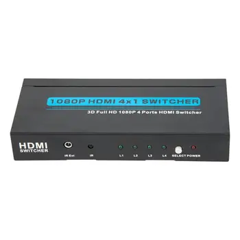 

4K HDMI Switcher HDMI 1.3 Switch HDMI splitter 4X1 with remote control power supply