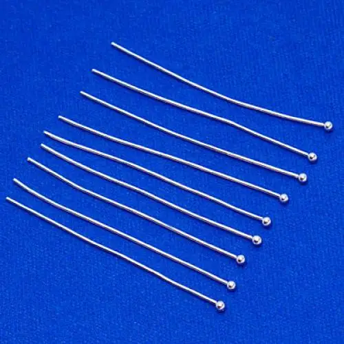 1.5inch silver color Plated Round Ball Dot Headpins Head Pins Hair Pins Hair Decor Styling Tools Accessories Pack of 50PCS