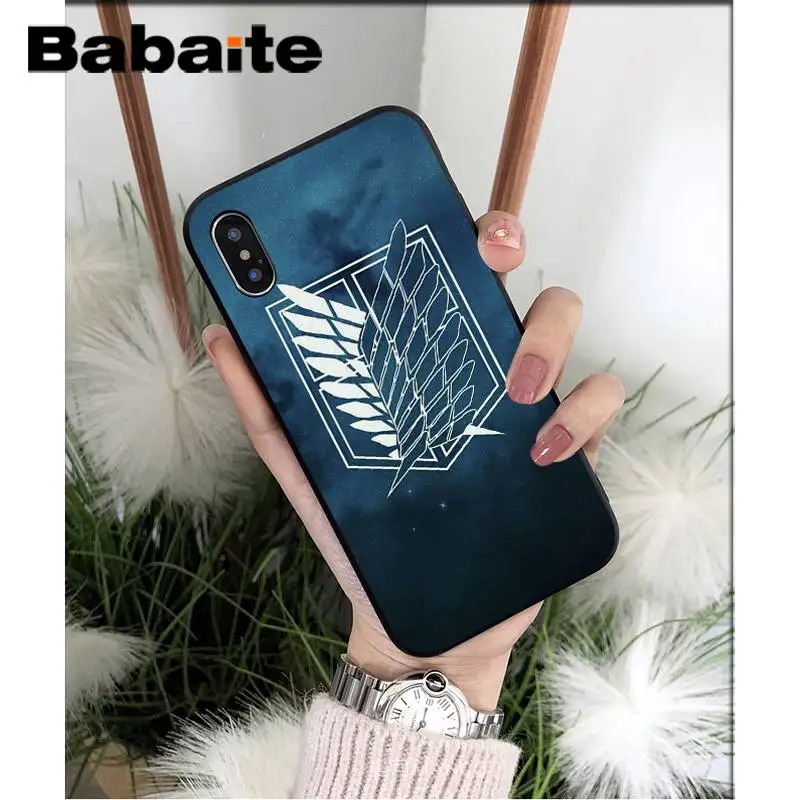 Babaite атака на Титанов аниме Япония черный мягкий чехол для телефона iPhone 8 7 6 6S Plus X XS MAX 5 5S SE XR 11 11pro 11promax