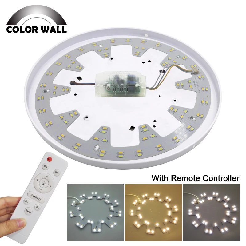 

Modern LED Ceiling Lights Living Room Bedroom Replacement Light Source Stepless Dimming Remote Controller