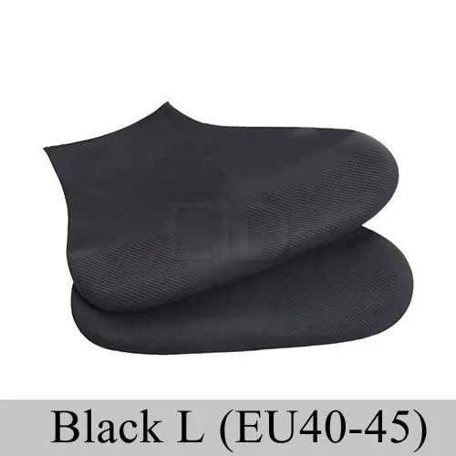 Black L EU40-45 EiD перерабатываемая силиконовая обувь многоразовая Водонепроницаемая непромокаемая Мужская обувь покрывает резиновые сапоги Нескользящая моющаяся 6 цветов S/L - Цвет: Black L EU40-45