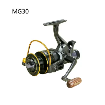 

Wheel Spinning Reel Front Rear Double Brake Foldable Wooden handle Lakes Sea