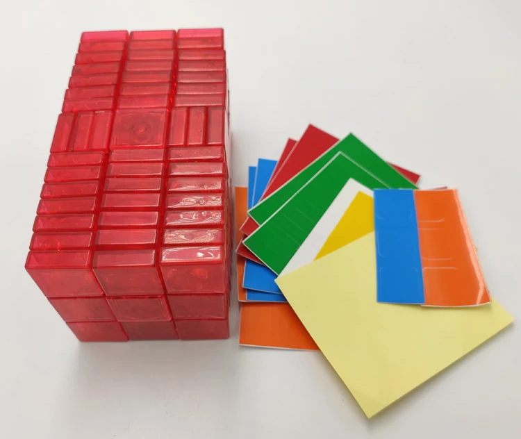 WitEden 3x3x17 I II прозрачный красный ограниченный выпуск с наклейкой сделай сам Cubo Magico