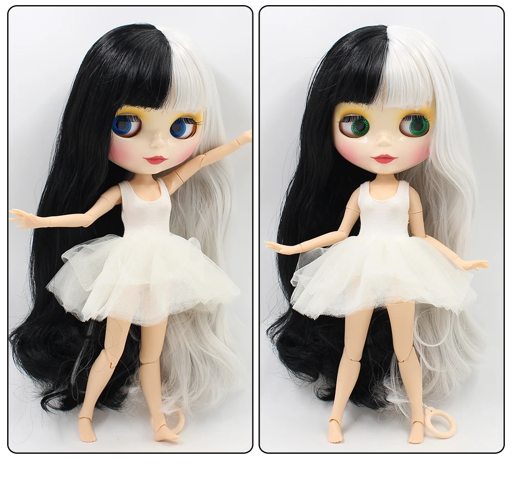 Neo Blythe Doll with Multi-Color Hair, White Skin, Shiny Cute Face & Custom Jointed Body 1