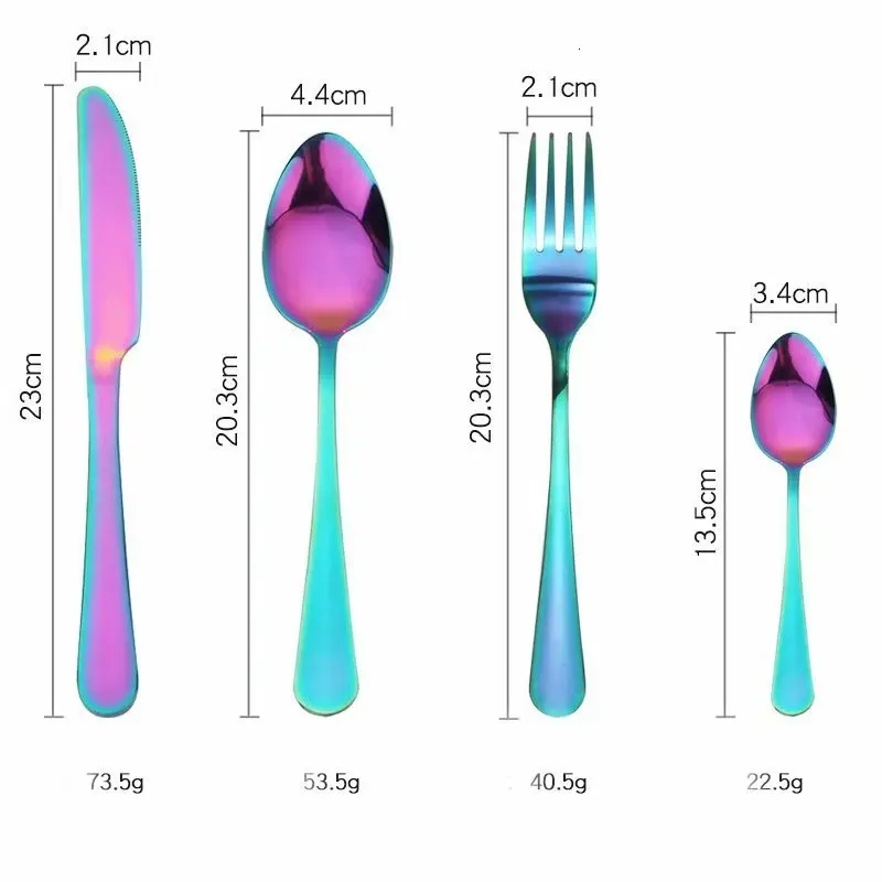 Spklifey Cutlery Stainless Steel Cutlery Fork Spoon Knife Set Tableware Dinnerware Set Knife Fork Spoon Wedding Silverware Set