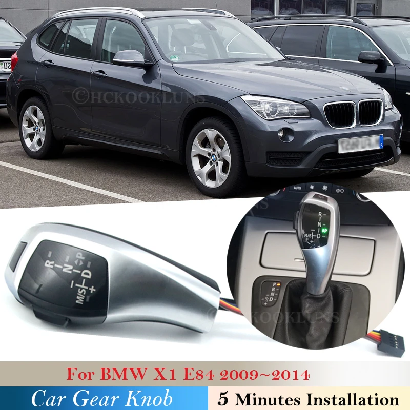 For BMW X1 2009-2014 E84 Car LED Light Gear Shift Knob Shifter Lever  Automatic Accessories black carbon fiber 2013 2012 2011 - AliExpress