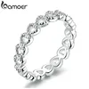 [Coupon $15 OFF $3] bamoer 3 STYLE BRAIDED PAVE LEAVES My Princess Queen Crown SILVER Color RING Stackable Ring PA7222 ► Photo 2/5