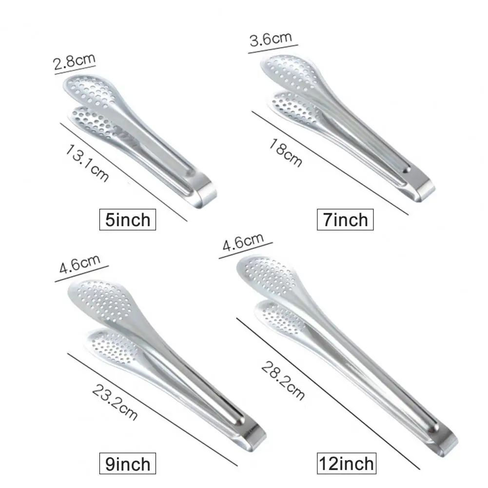 Stainless Steel Food Tong Kitchen Utensil Cooking Tool Anti Heat Steak Clip Baking Barbecue