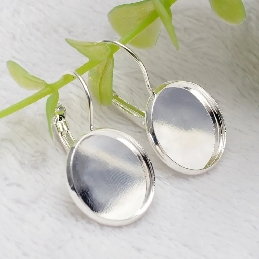 20 шт. основа для сережек из нержавеющей стали 12 мм|base earrings|metal bezelearring backs |