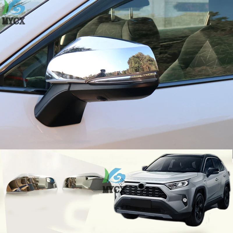 

For Toyota RAV4 2019-2020 FOR RAV 4 SIDE MIRROR Decoration Trims Car Accessories ABS Rear View Side Mirror Cover