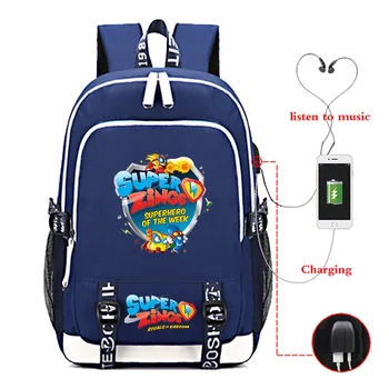 

New Super Zings Unisex USB Charging Backpack Laptop Bag Capacity Backpack Multi-functional Travel Mochila Feminina