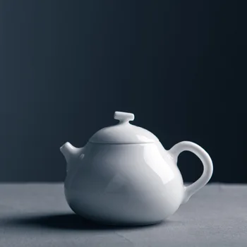 

2020 Jingdezhen Tian Bai You WenTan Teapot Creative Japanese Style Ceramic Cup Tea Pot Single Teapot Filter Household Tea Set