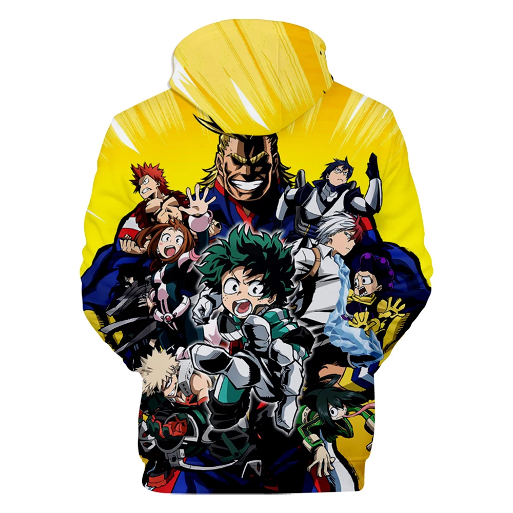 Толстовка с капюшоном с 3d принтом аниме «My Hero Academy Midoriya izku All Might», Мужская/Женская Повседневная Толстовка в стиле хип-хоп