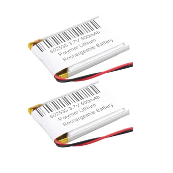 3,7 V 500 mAh 602535   Celle Lipo con batteria ricaricabile agli ioni di litio Li-Po ai polimeri di litio per altoparlante Bluetooth tachigrafo DVR per auto