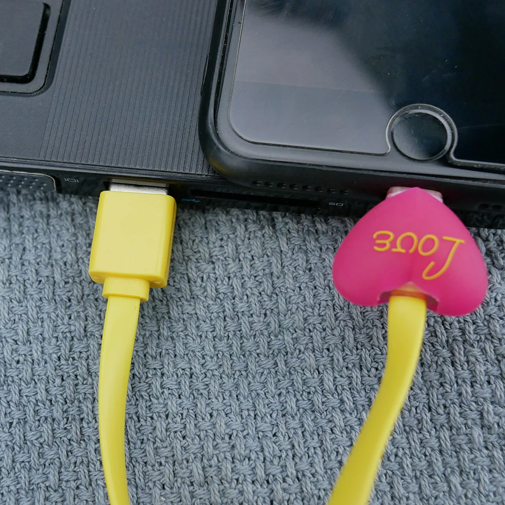 1 метр мультипликационный светодиодный кабель для зарядного устройства IPhone 6