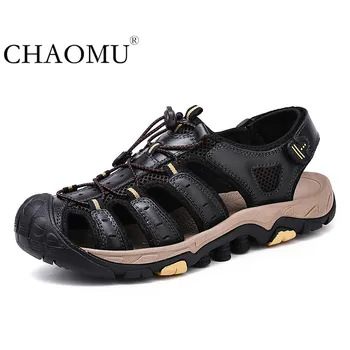 

Sandals men's leather summer new non-slip men's casual sandals soft bottom Baotou beach shoes