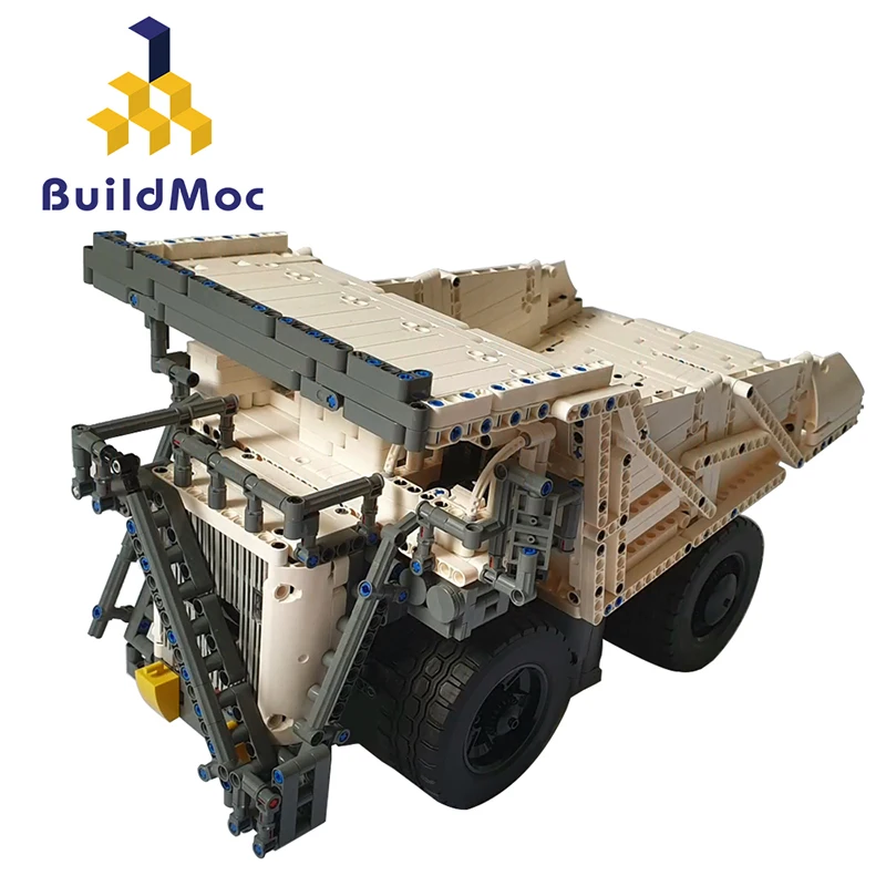 

BuildMoc Technic Car Toys With For Lepining MOC-29973 Liebherred RC T284 Mining Dump Truck Set Building Blocks Kids Christmas
