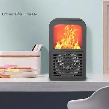 

Portable Mini Electric Heater 220V Fireplace Flame Plastic Economic Over-Heat Protection Electric Heater Fan Warmer Heating