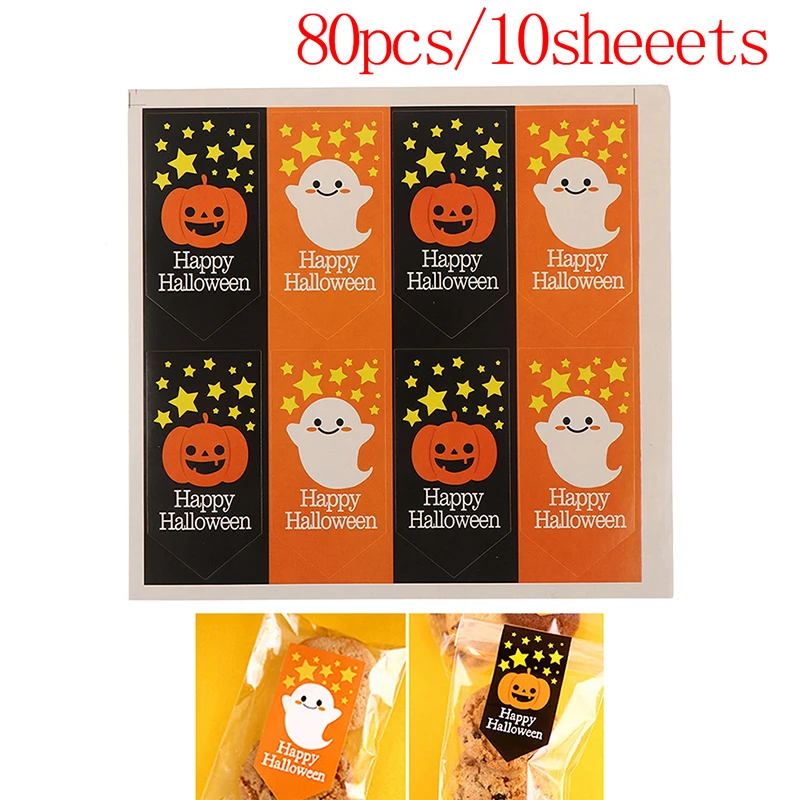 10sheets Self-made Handbook Stickers Cute Halloween Stickers Funny Decorative Stickers Scrapbooking DIY Craft Photo Albums