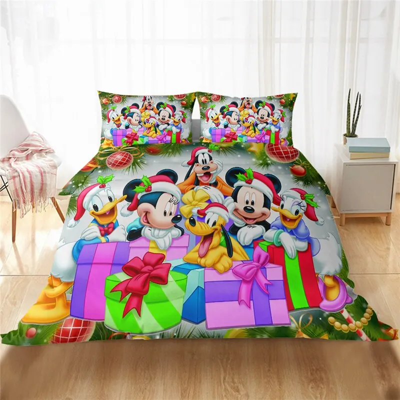 Disney Mickey Minnie Mouse Donald Duck Birthday Gifts Comforter Cover Set Bedding Sets Duvet 3D Luxury Bedroom Decorate | Дом и сад
