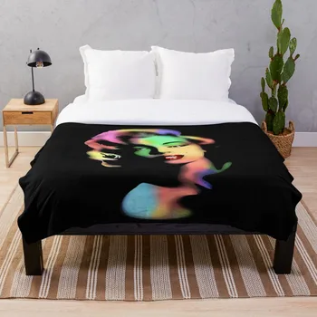 

Marilyn Monroe Rainbow Colors Blanket Wool Flannel Plush Blanket Bedspread For office Sherpa Blanket Couch Quilt Cover Travel