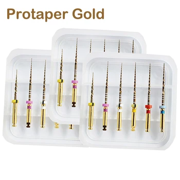 

2 Boxes Dental protaper gold flexible files endo rotary files golden endodontic files 25mm nickel titainium instrument dentistry