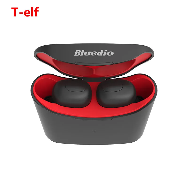 Bluedio T-elf мини TWS наушники Bluetooth 5,0 Спортивная гарнитура Беспроводные наушники с зарядным устройством для телефонов - Цвет: T-elf Red