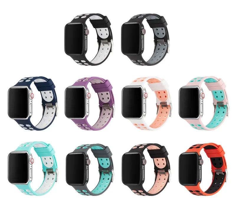 Совместимость наручных часов Apple Watch 38 мм 42 мм Замена наручных часов Iwatch, полос 40 мм 44 силиконовый ремешок для наручных часов Apple Watch браслет 5/4/3/2/1 81005