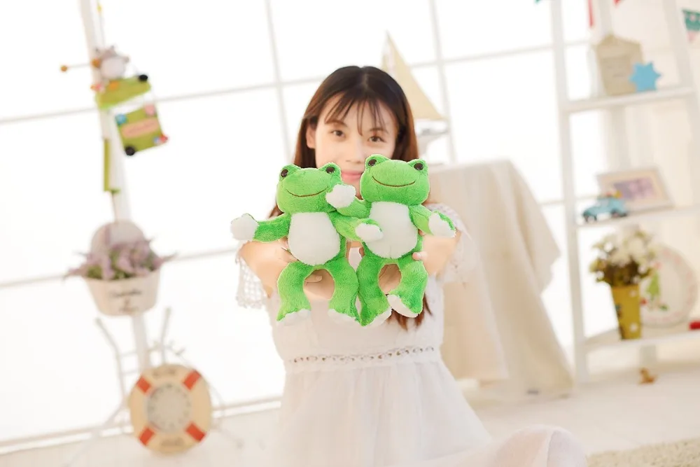 26cm/53cm Lovely Frog Cartoon Dressed Frog Animal Sleeping Presents Doll Kid Toy