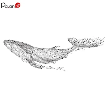 

Creative Wall Sticker House Decoration Room Decor Line Whale Modern Animal 3d Wall Stickers Kids Room Decoration Dropshipping