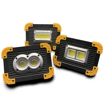 Best 5pcs 20W COB LED Floodlight Rechargeable Work Light Emergency Lamp Torch Camping Tent Lantern USB Charging Portable Searchlight