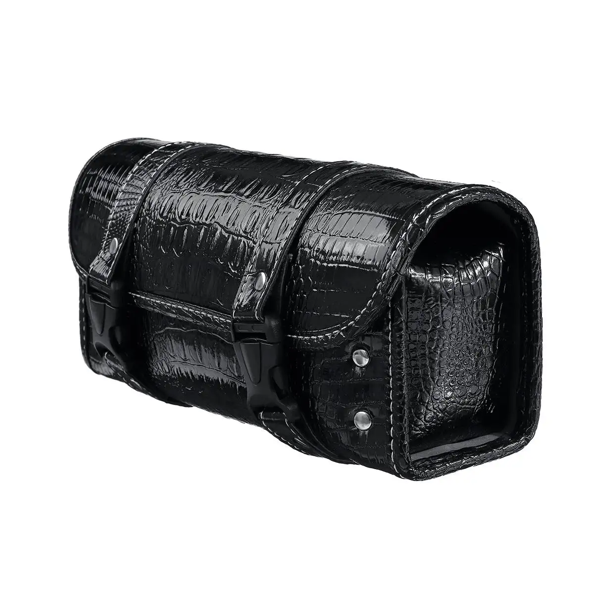 1 комплект, универсальные черные седельные сумки из искусственной кожи для мотоцикла, для багажника, для езды на мотоцикле, для хранения багажа, для Dyna Crocodile