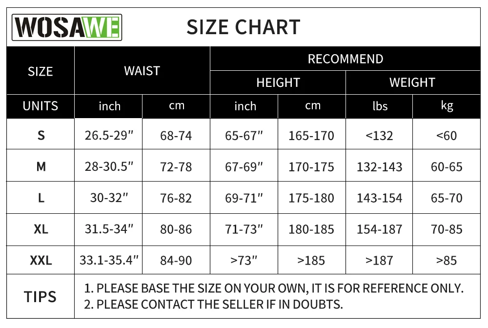 BC312尺码表-英文