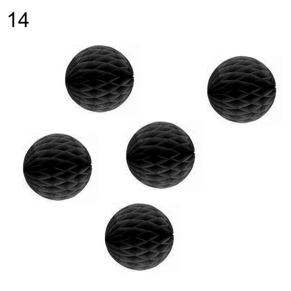 5Pcs 6inch Solid Color Tissue Paper Pompom Ball Hanging Wedding Party Home Decor