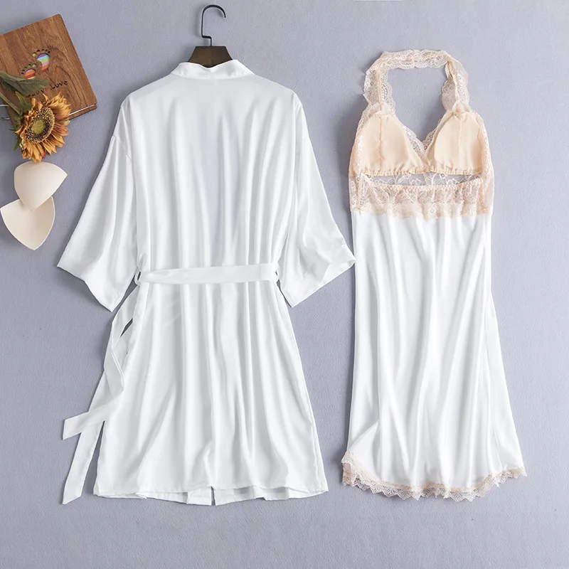 2 шт. атласный халат кимоно для невесты и подружки невесты|rayon robes|robe gownkimono robe sleepwear