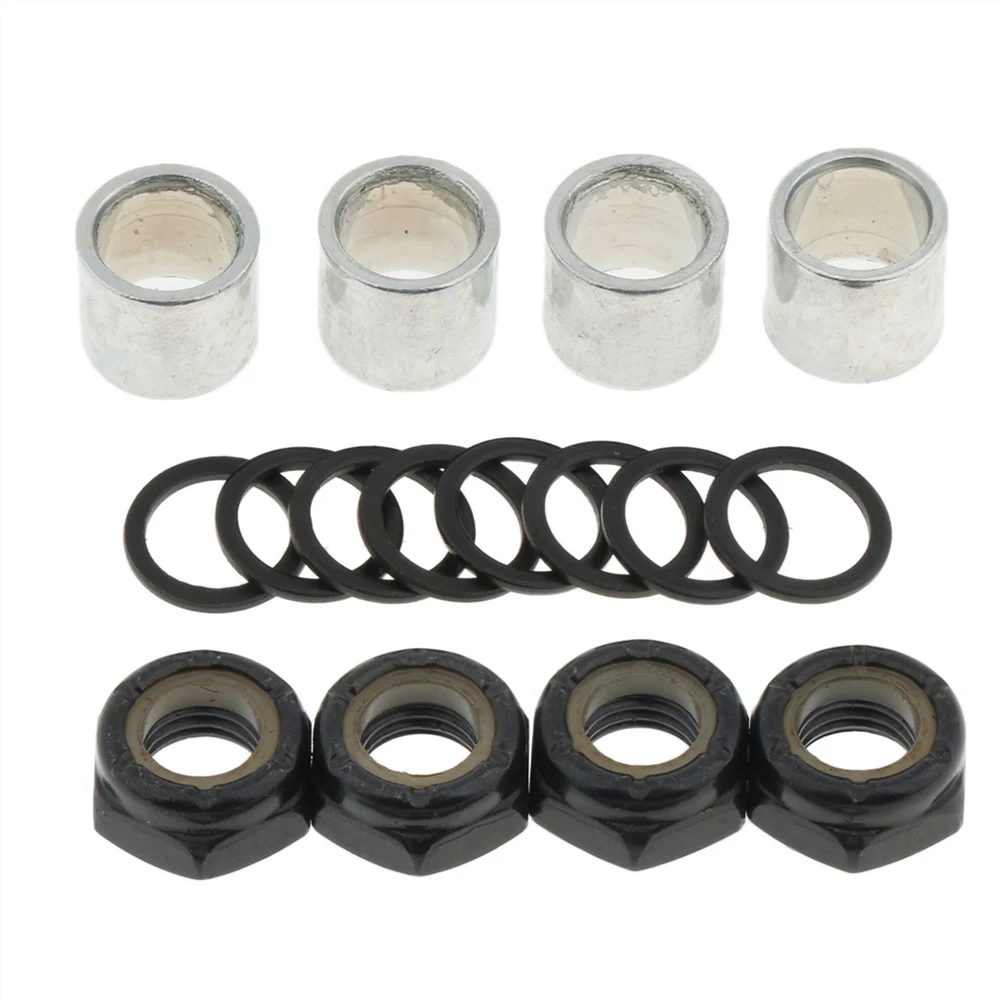 Bearing-Spacers Longboard Skateboard Repair-Rebuild-Kit New Nuts-Kit Washers 4x