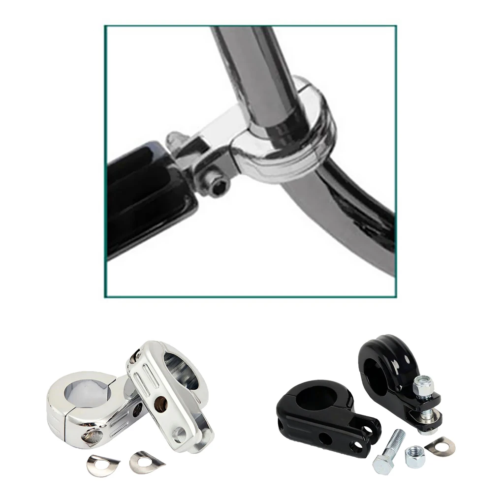 Universal 1 1//4 Crash Bar Engine Guard Highway Pegs Footpeg For Harley