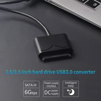

USB 3.0 to SATA Adapter Converter Cable for 2.5 3.5 Inch SSD HDD Hard Drive