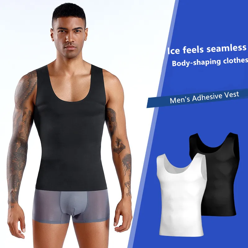 

New Summer Corset Breathable Sport Comfortable Strong Pressure Seamless Glue Abdomen Back Body Shap Tight Fitness Sleep For Men