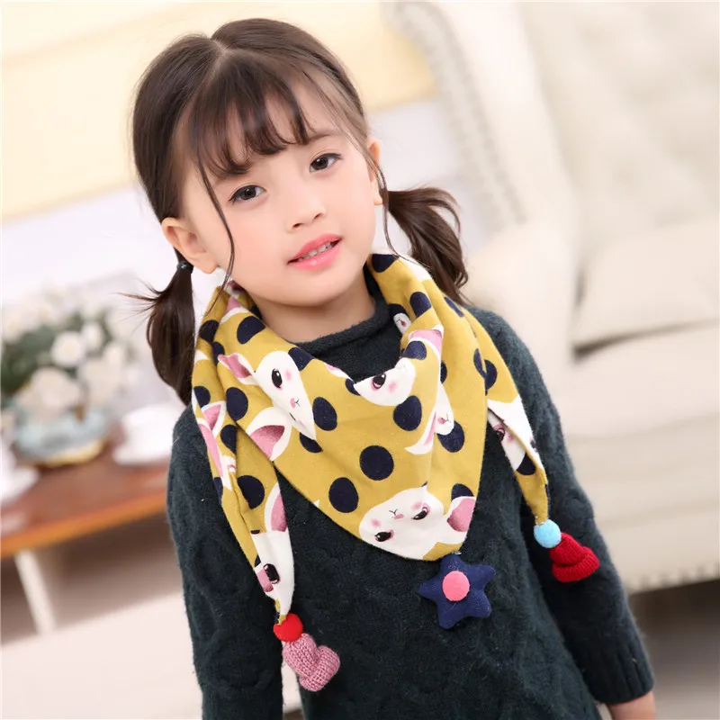 

Spring Baby Girls Dot Plaid Triangle Scarves Autumn Winter Boys Girls Shawl Children Cotton Neck Collars Warm Kids Neckerchief