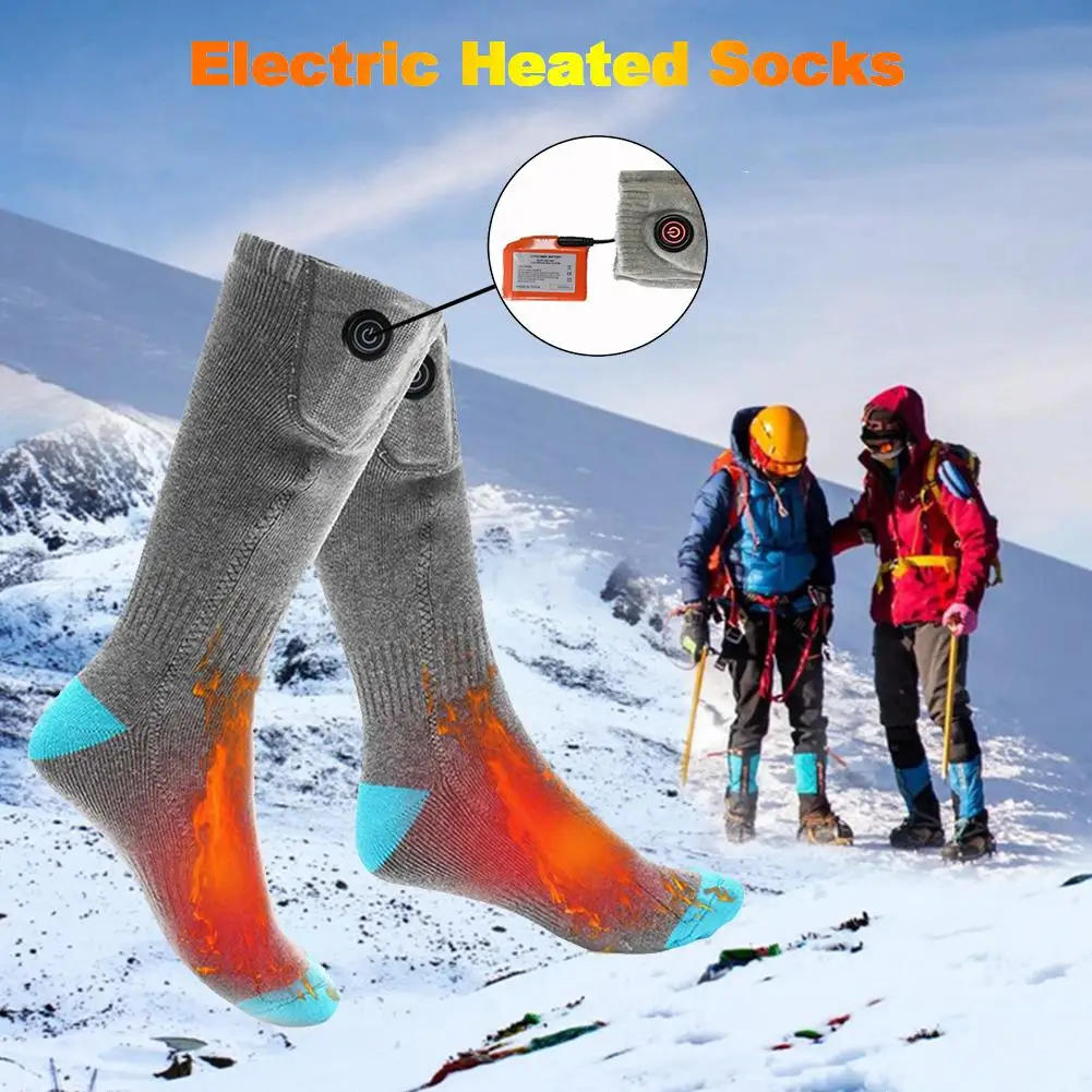 

Rechargeable Electric Warm Socks Knee-High Hand Leg Winter Outdoor Heated Socks Washable Heated Socks For Motorcycle Bike Riding