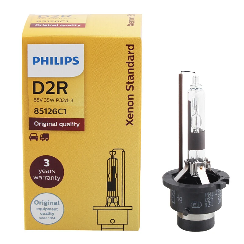 Philips HID D1S D2S D2R D3S D4S D5S 35 Вт ксеноновая стандартная 4200K Автомобильная оригинальная фара Оригинальная лампа OEM Замена обновления, 1X