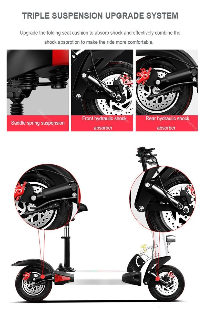 1200W 60V Electric Scooters Adults Two Wheels Electric Scooters High Speed 60KMH Folding Powerful Electric Bike With Seat (40)