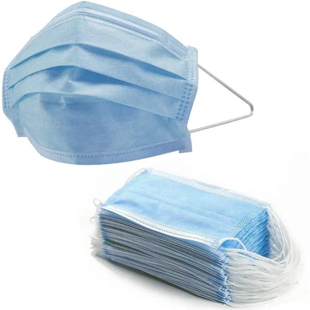 

50 Pcs / bag Blue Disposable Face Mask Earloop Mouth Cover Anti Dust Face Mouth Masks Respirator Medical