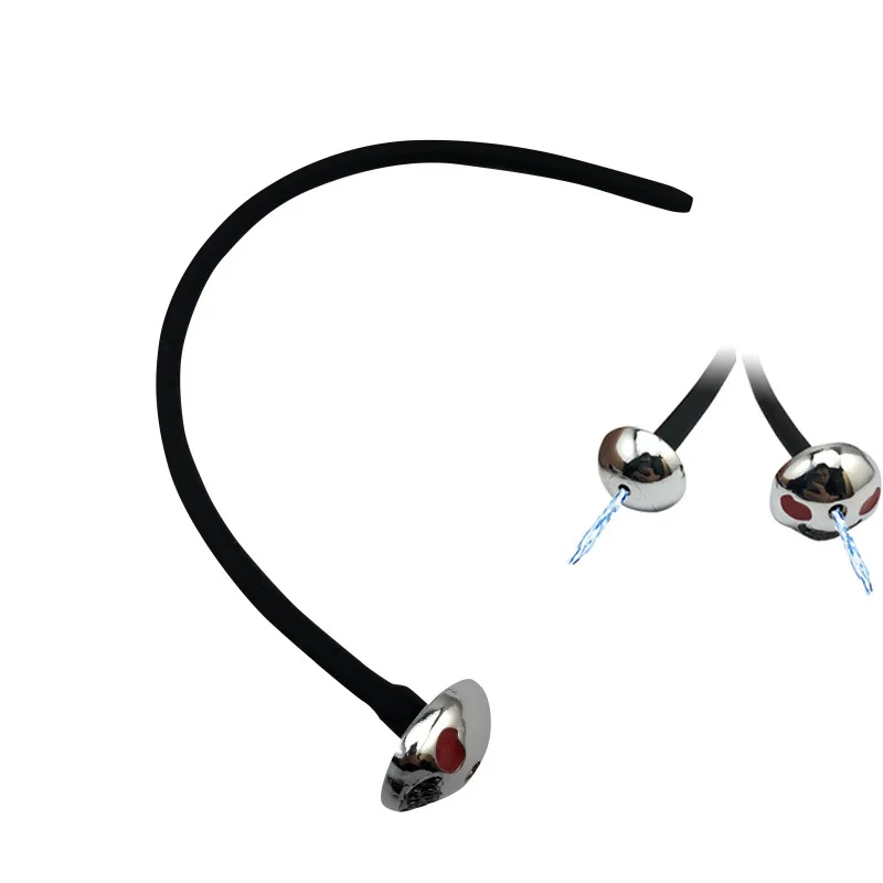 Silicone stainless steel Metal head ring urethral dilators catheter sound man penis plug masturbator sex toy for male urethral dilator silicone urethral dilator