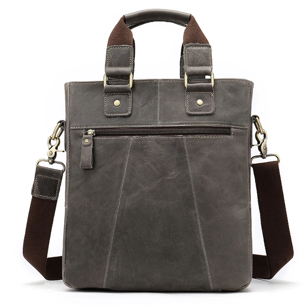 US $47.65 Vintage Leather Handbag Business TopHandle Tote Ipad Briefcase Men Crossbody Shoulder Bag Mens Messenger Bags Xa626zc